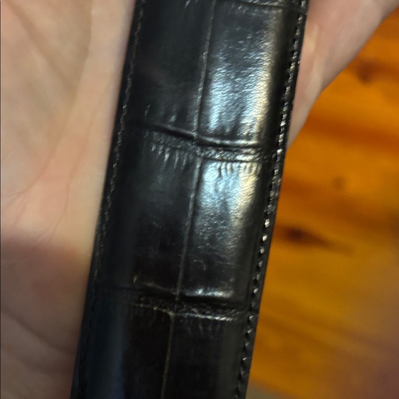 Brighton Black Leather Belt with Intricate Silver Buckle - Picture 2 of 7